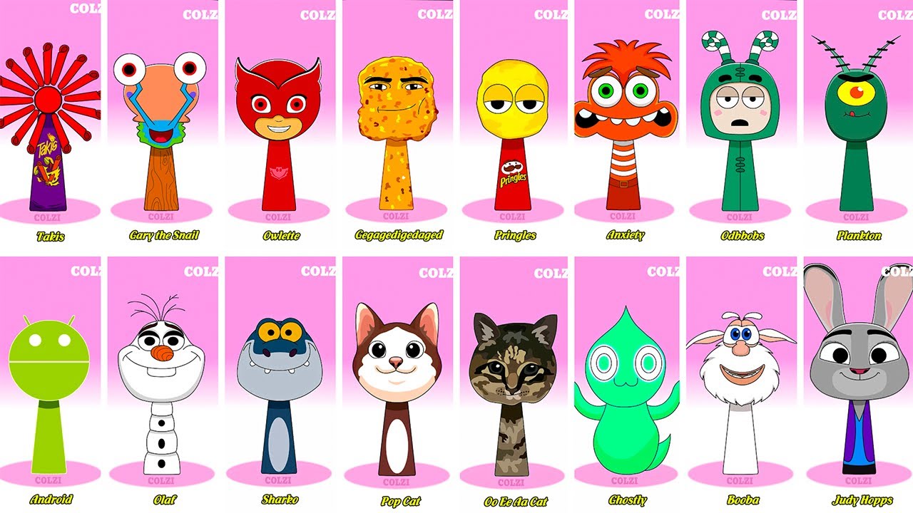 Incredibox Sprunki OC Phase 1 to Phase 3 Ghostly (Digital Circus), Anxiety, Pop Cat, Gary
