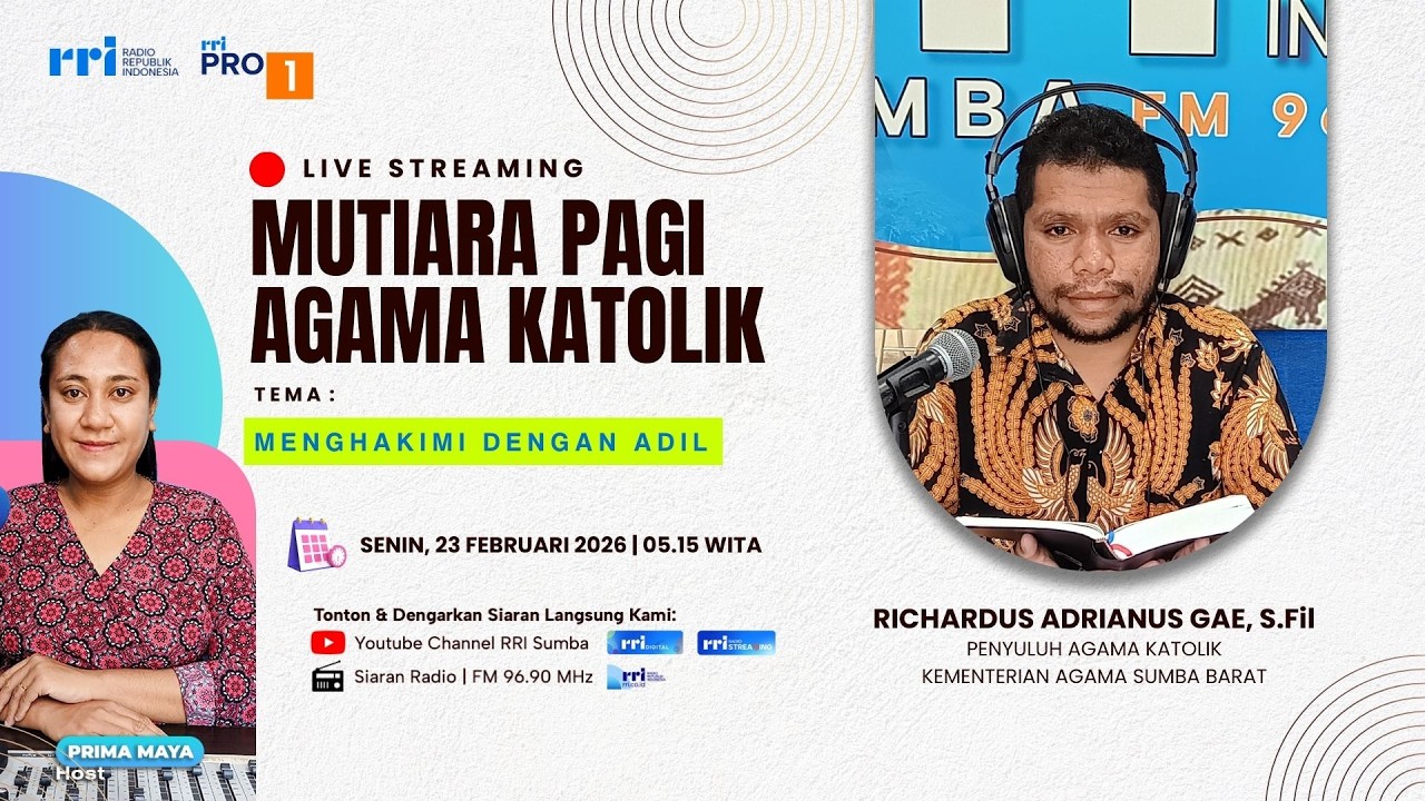🔴 LIVE - MENGHAKIMI DENGAN ADIIL | MUTIARA PAGI KATOLIK | 23 FEBRUARI 2026