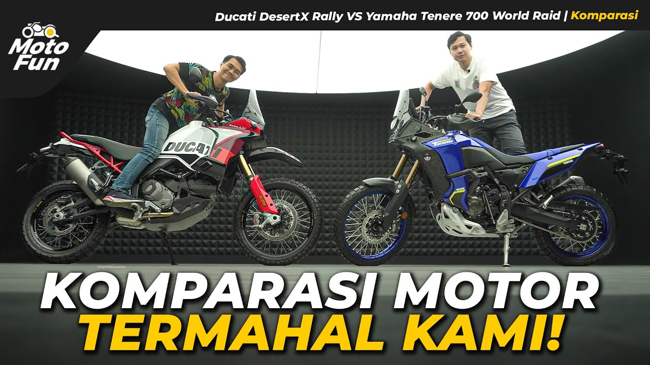 BUKAN MOTOR KAUM MENDANG-MENDING! DUCATI DESERT X RALLY VS YAMAHA TENERE 700 | MotoFun Indonesia
