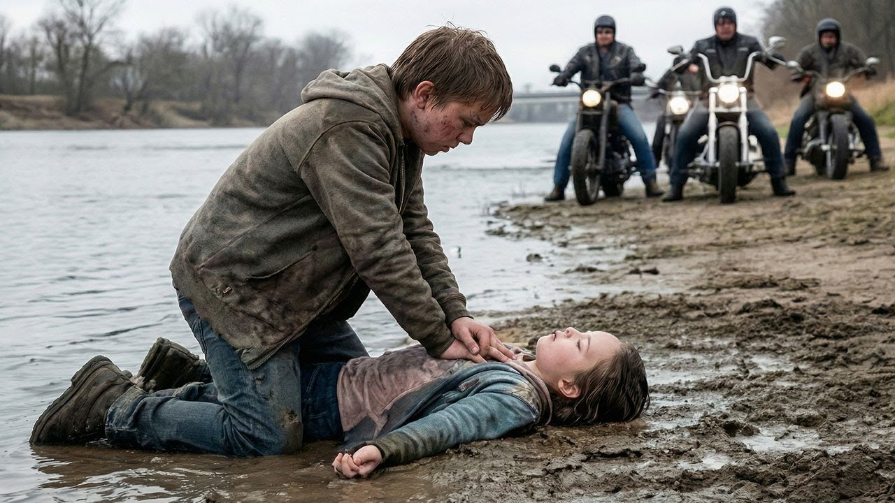 Homeless boy saves drowning Hell's Angel's daughter, leaves. The President orders city-wide search..