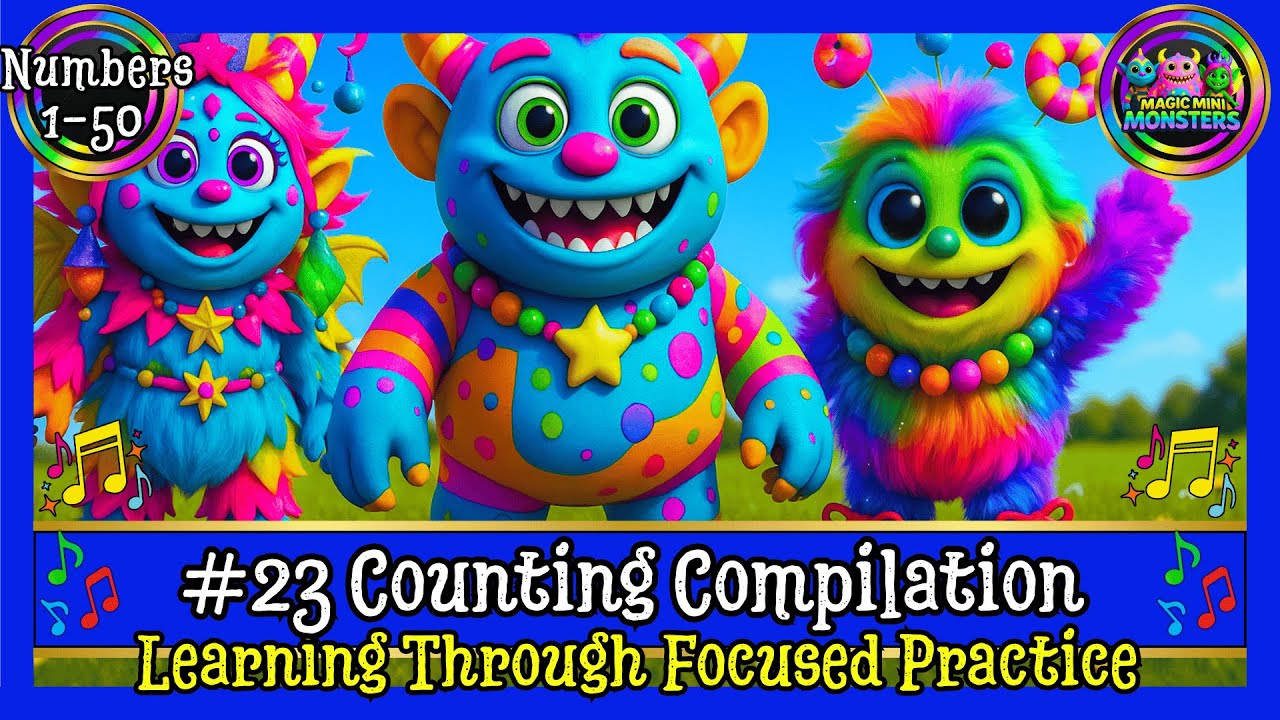 #23 Counting Compilation | Numbers 1–10 | Mixed Practice Review | Magic Mini Monsters