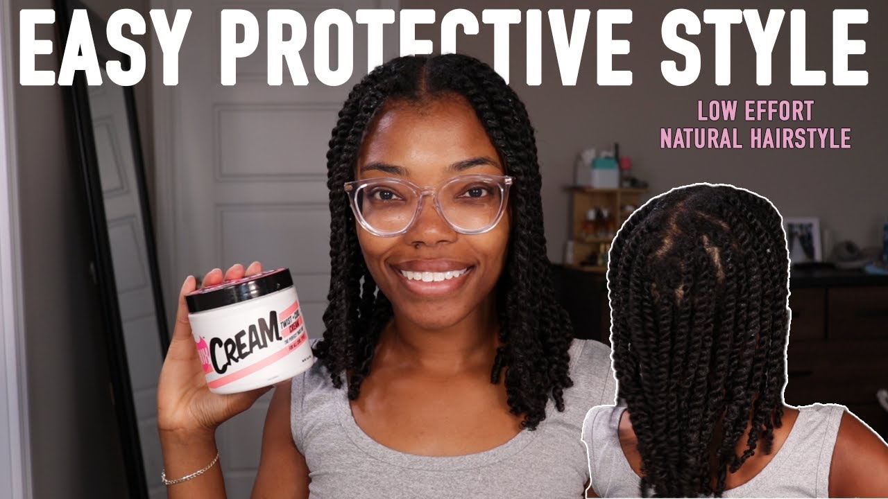 Is This The Best Protective Style for Natural Hair? | Mini Twists Using just ONE Product!