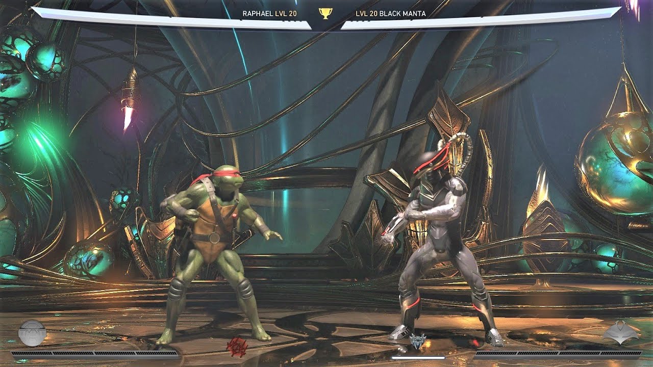 TMNT Raphael vs Black Manta (Hardest AI) - Injustice 2
