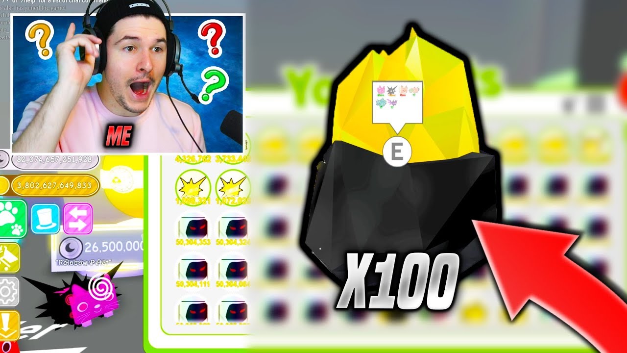 I Opened 100 Tier 18 Eggs In PET SIMULATOR AND THIS IS WHAT HAPPENED!! (Roblox)