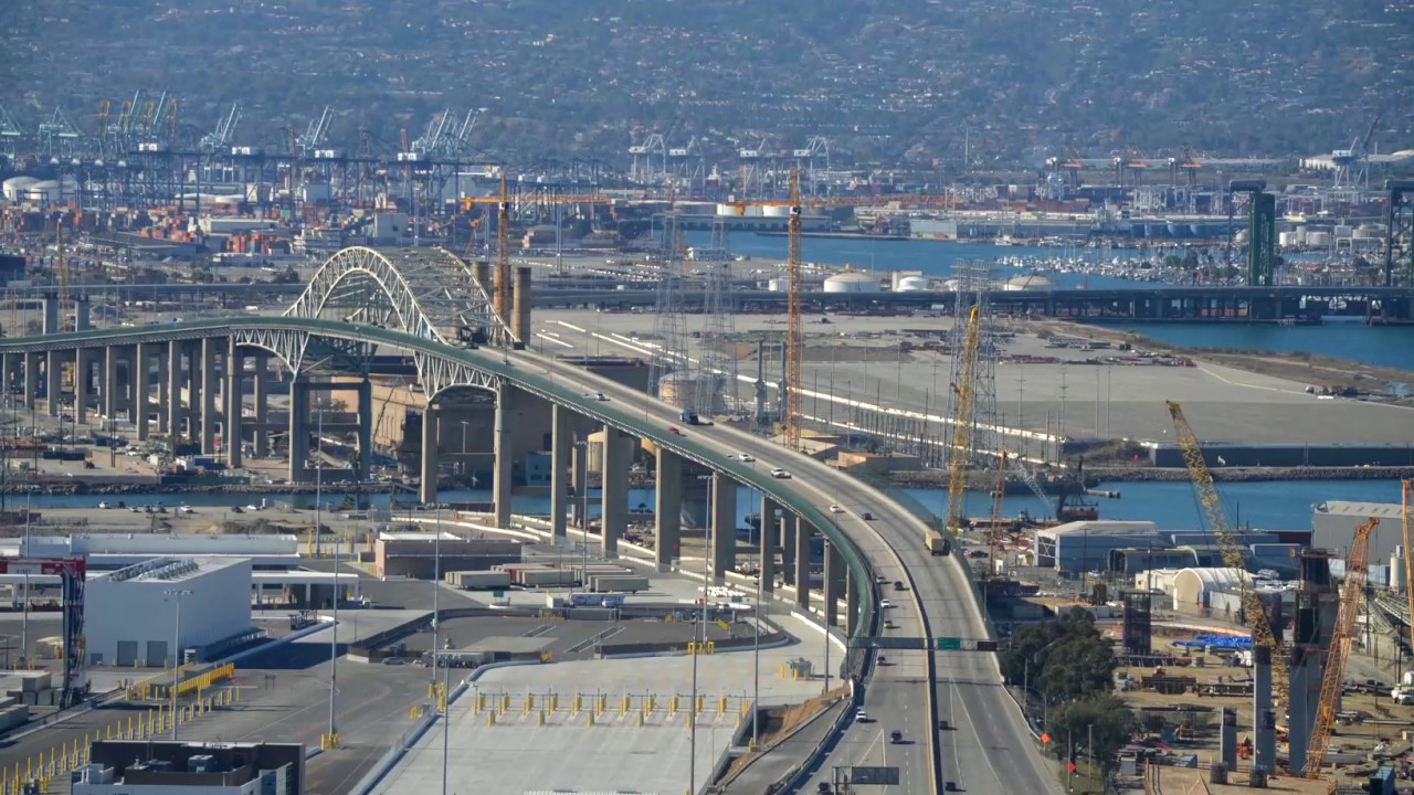 Timelapse footage of Gerald Desmond Bridge Courtesy of Port of Long Beach