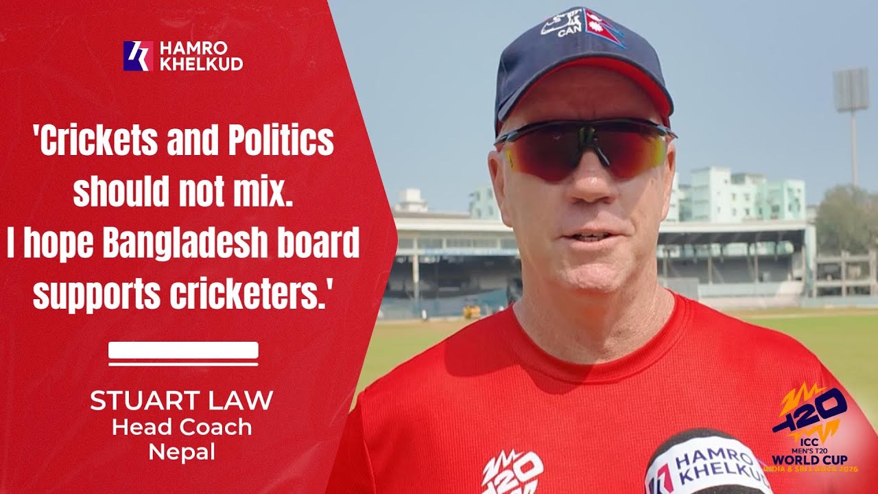 Nepal's Head Coach Stuart Law speaks on Scotland's inclusion in T20 World Cup in place of Bangladesh