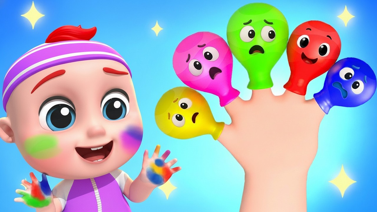 Finger Family Song | Balloon Finger Family | Sing, Dance and Learn | Rowan Nursery Rhymes