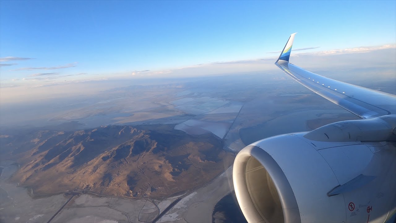 Alaska 737-900ER Evening Flight from Salt Lake City to Seattle
