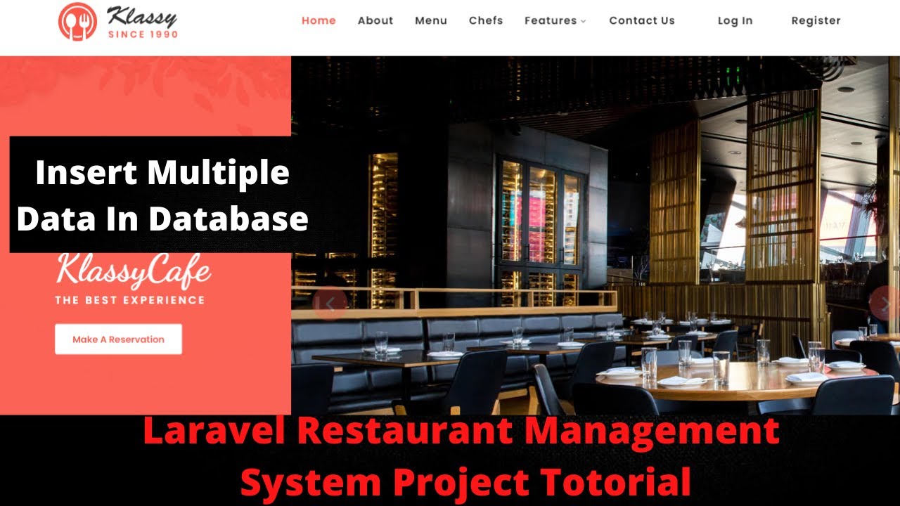 #20 Insert Multiple Data In Order Table In Laravel 9| Laravel Restaurant Management Project Tutorial