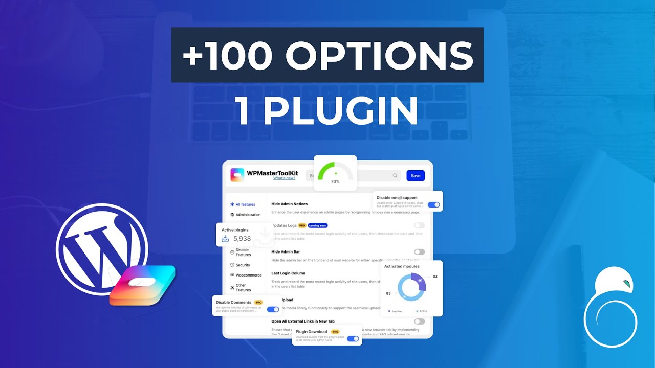+100 fonctionnalités avec ce plugin couteau Suisse ! (WPMasterToolKit)