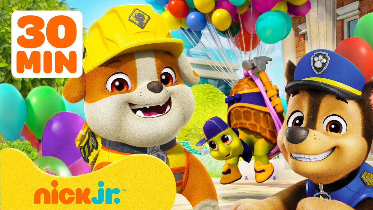 Rubble e Sua Turma | Rubble e Chase Salvam o Sr. McTurtle! com Mix e Charger | 30 Minutos | Nick Jr.