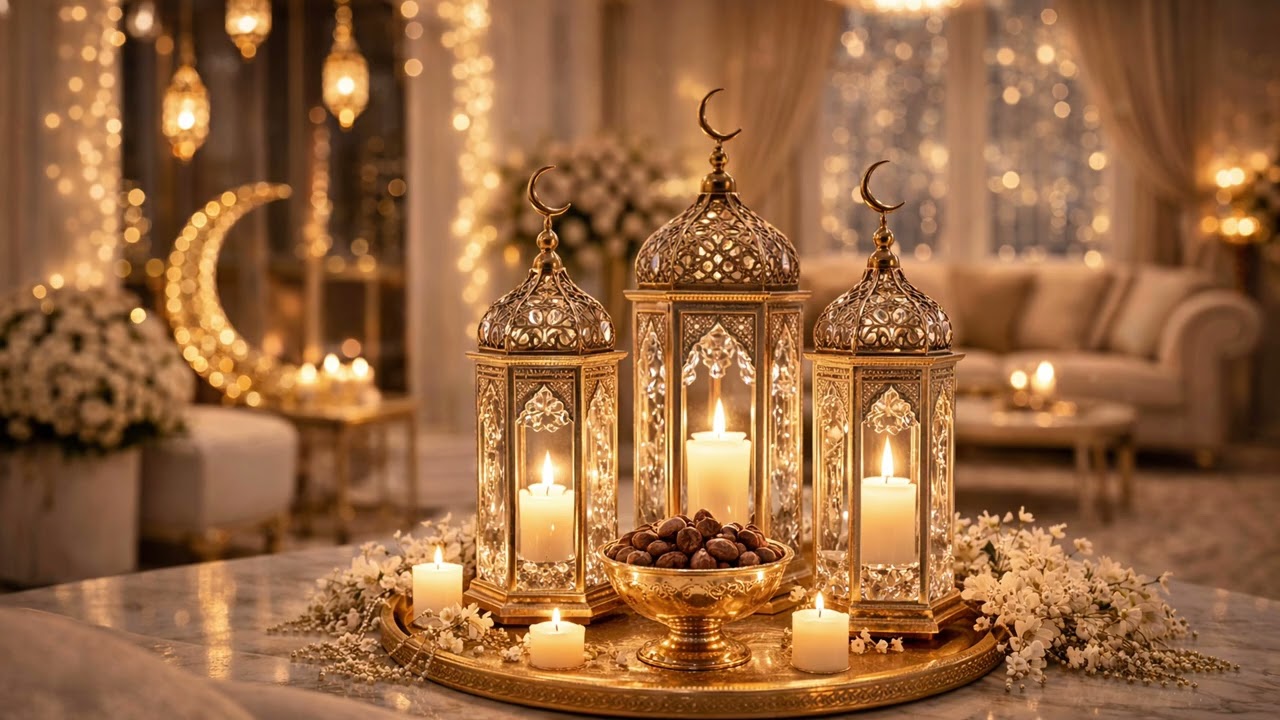 Ramadan Kareem 4K ✨ 2 Hours Spiritual Islamic TV Background | أجواء رمضان روحانية فاخرة