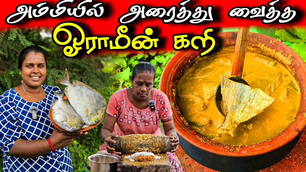 அரைத்து வைத்த ஓரா மீன் கறி | Our Village life ♥️ | vanni vlog
