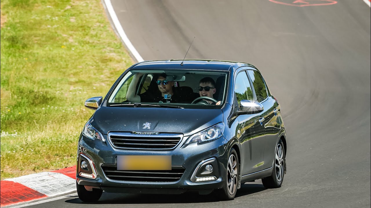POV Drive Nürburgring Touristenfahrten Nordschleife Peugeot 108 (1.0 e-VTi 69 hp slow)