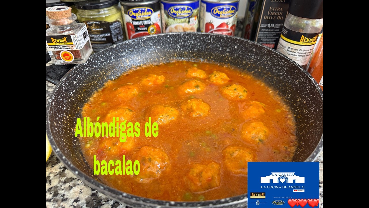 Albóndigas de bacalao en salsa 