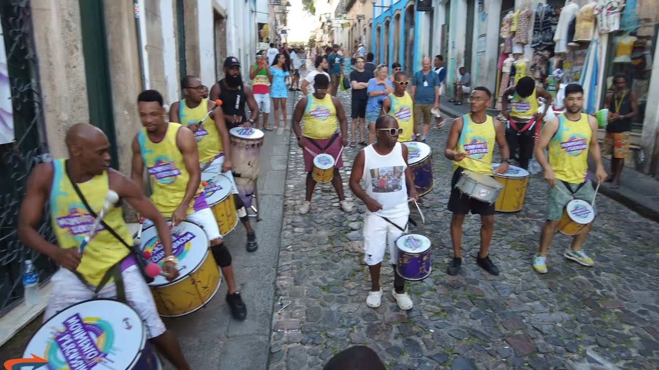 SALVADOR BAHIA - ENSAIO DA BANDA MOVIMENTO PERCUSSIVO NO PELOURINHO (21 Setembro,2024) #vumbora4k