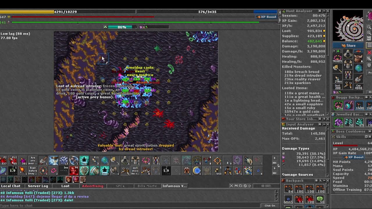 EK 647 Arnoldxp #158 Cuántos tibia coins se producen en Gold token (skill Axe 119)