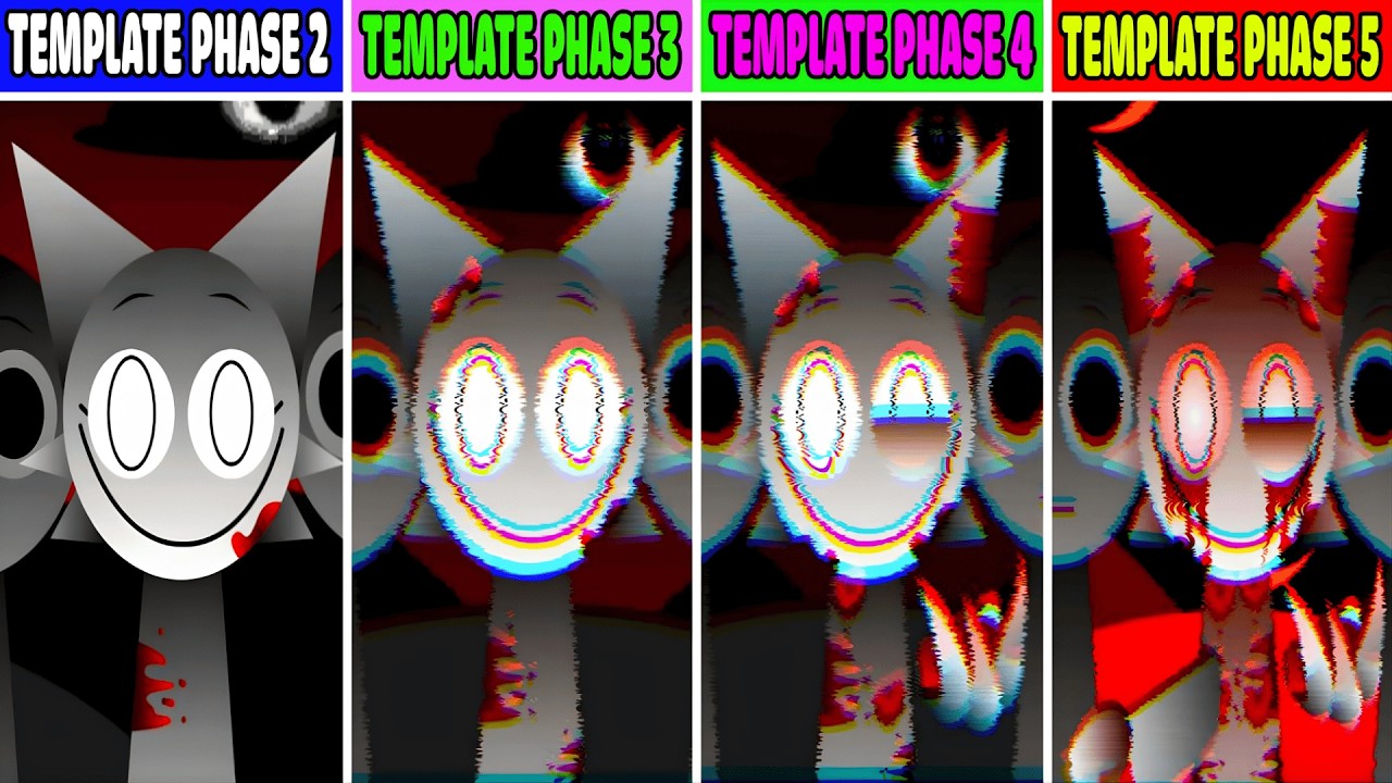 Incredibox Sprunki: Template Phase 2 Vs Template Phase 3 Vs Template Phase 4 Vs Template Phase 5
