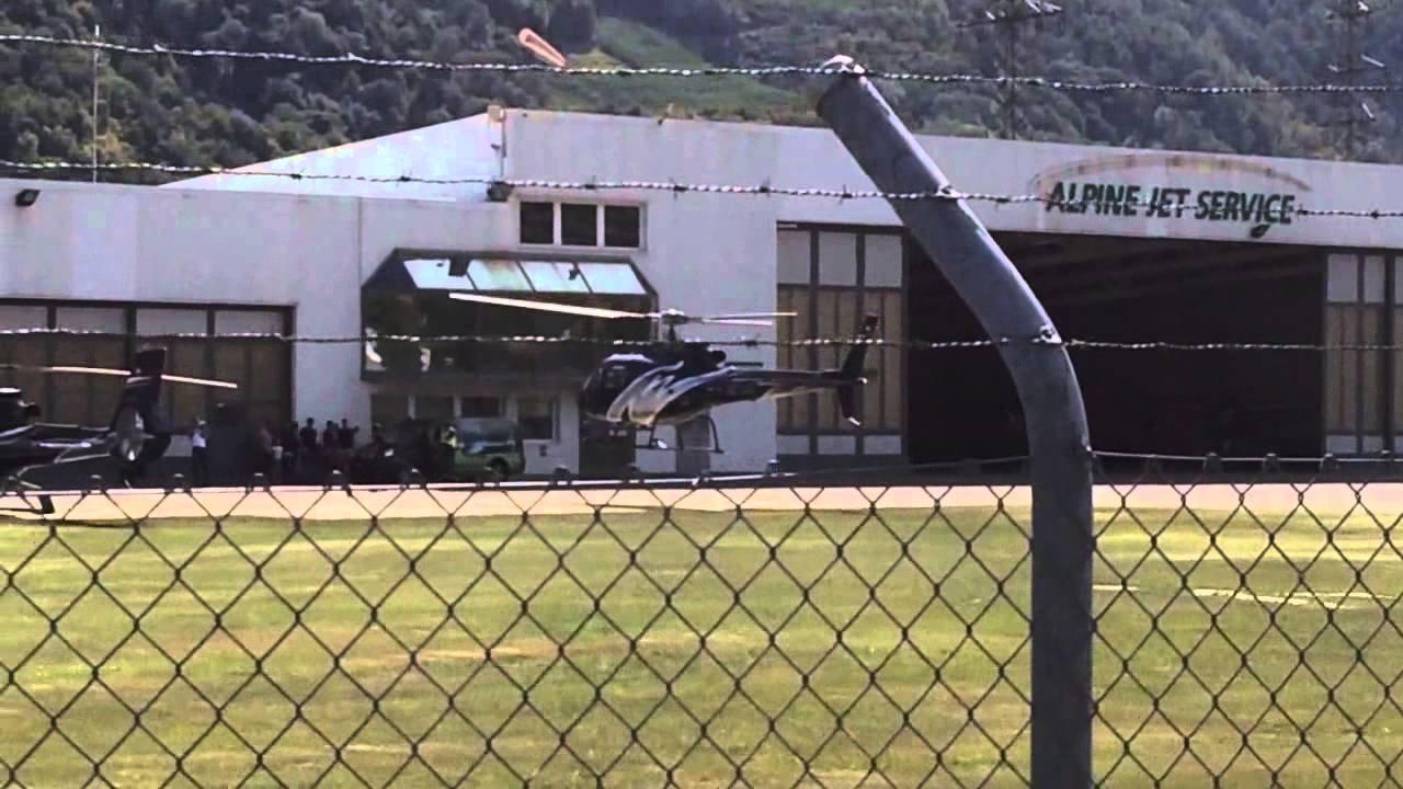 Helicopter traffic Héli Alps and Air Glaciers - Sion airport - 12.09.2015