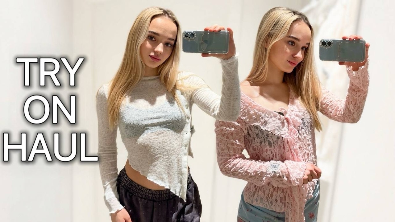 [4K USA] Which Top Looks Best? | 7 Outfit Try On