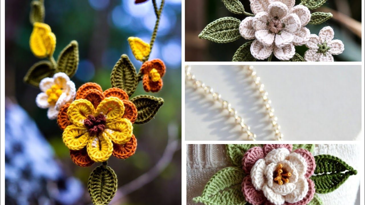 Crochet necklace disgin collection! Uniqe ideas🫣