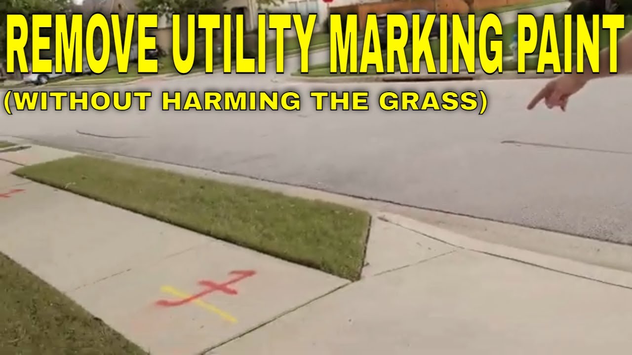 Utility Marking Paint Removal Sidewalk