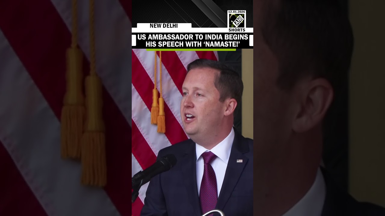 US Ambassador to India Sergio Gor begins his speech with &lsquo;Namaste!&rsquo; as he takes charge of office