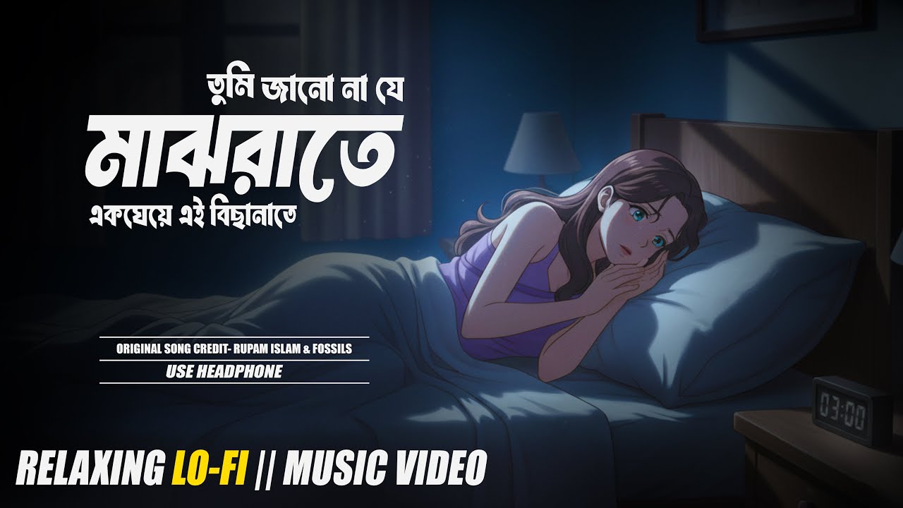 Tumi jano na je majh raate (Relaxing Lo-Fi) || Hasnuhana  || Rupam Islam || Fossils