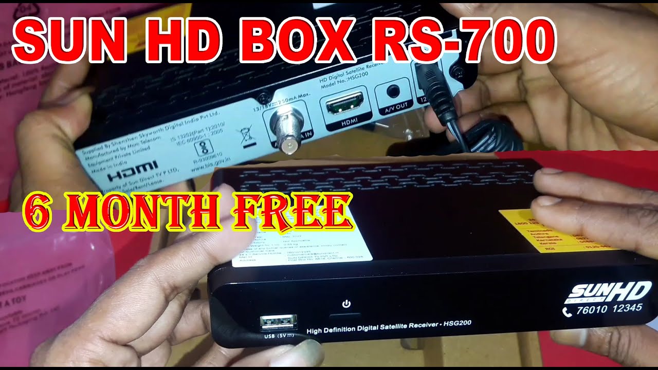 Sun Direct HD set top box New Offer 2022 | 6 month free Rs.700 | Sun Direct HD BOX Unboxing  Review
