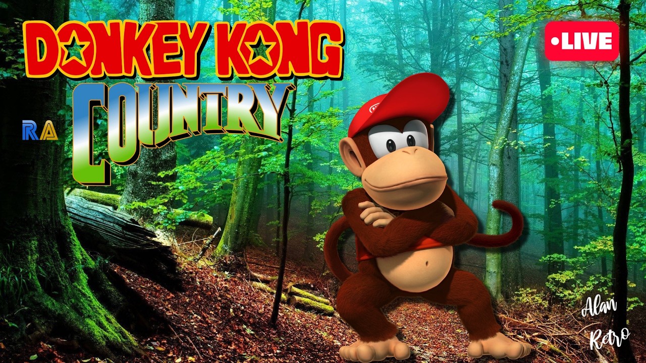 🔴 DKC 🍌 Direto no Super Nintendo – Buscando Todas as Conquistas! AO VIVO