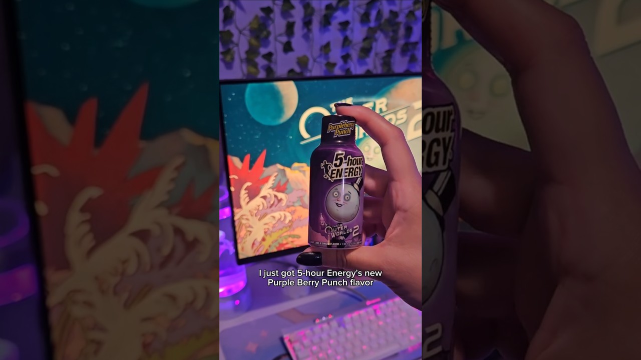 Real Life The Outer Worlds 2 drink?😱🍇 5-Hour Energy Purpleberry Punch #gamingsetup #pcsetup #gamers