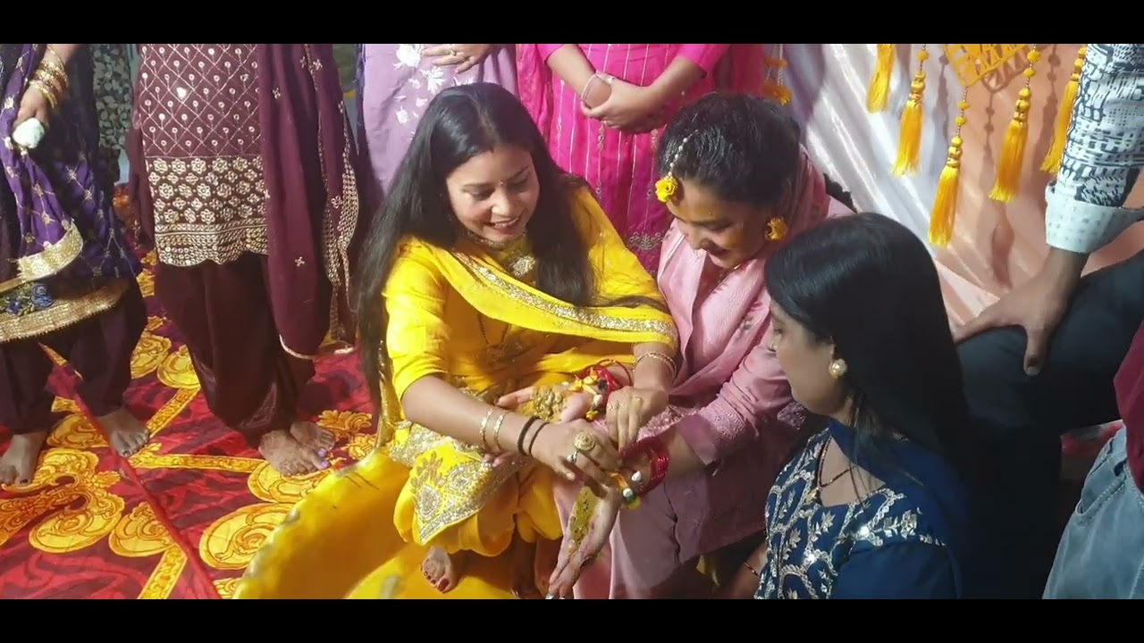 Haldi and mehandi.