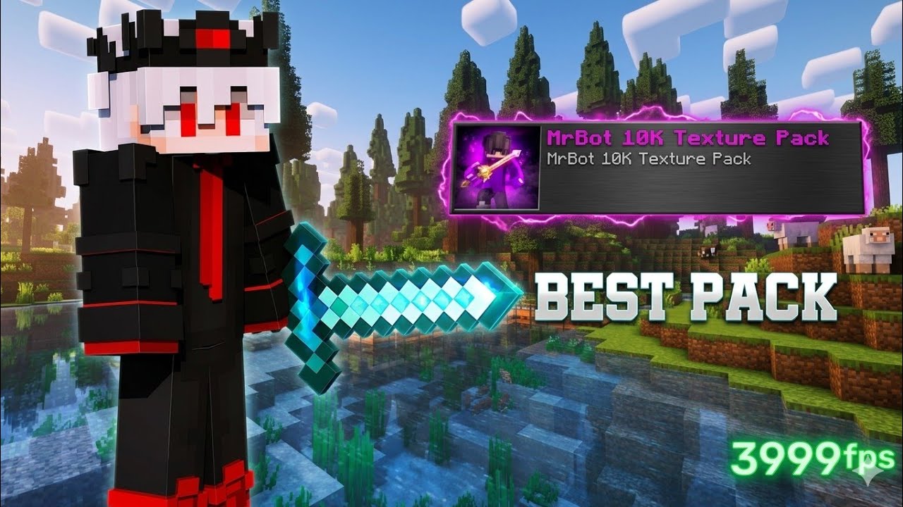 Лучший PVP-пак текстур для Minecraft MCPE 1.21 + MrBot 10K