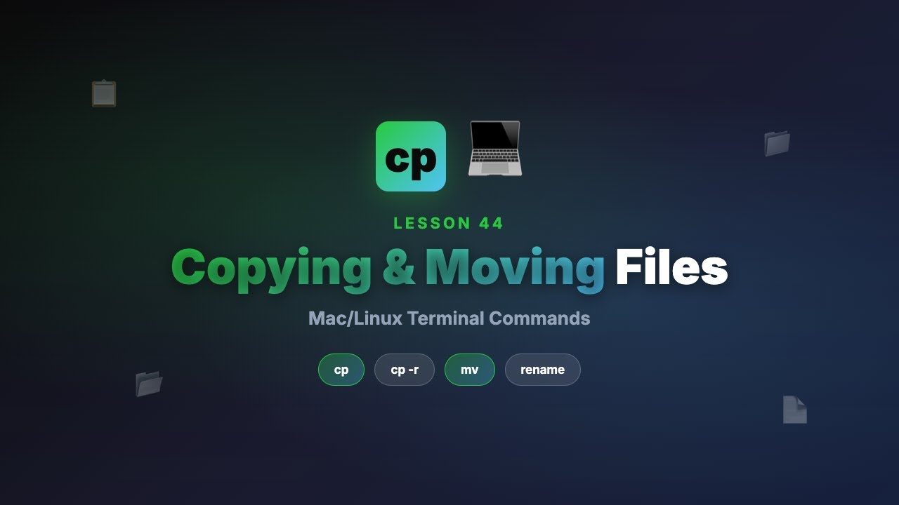 Copying and Moving Files | cp & mv Commands | Mac/Linux Terminal