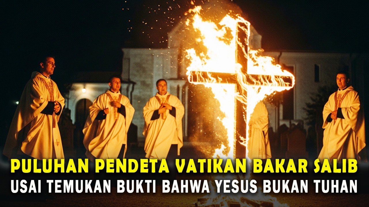 GEGER❗ PULUHAN PENDETA VATIKAN BAKAR SALIB USAI TEMUKAN BUKTI BAHWA YESUS BUKAN TUHAN