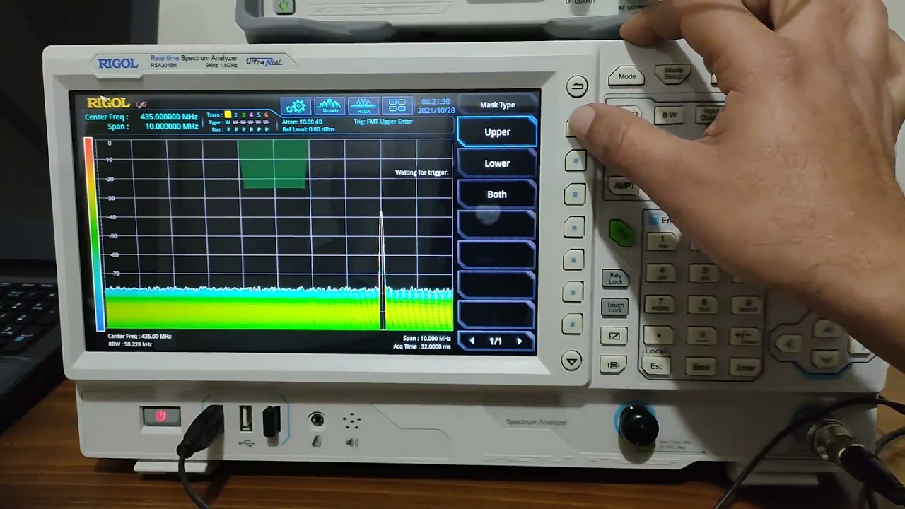 Analizador de espectro RIGOL RSA3015N (MODO: TIEMPO REAL) parte 2
