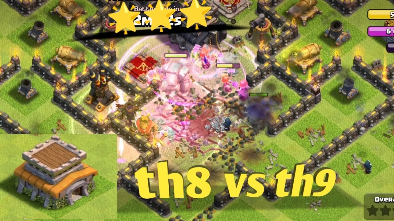 Th8 vs th9 ⭐⭐⭐  attack sartegy