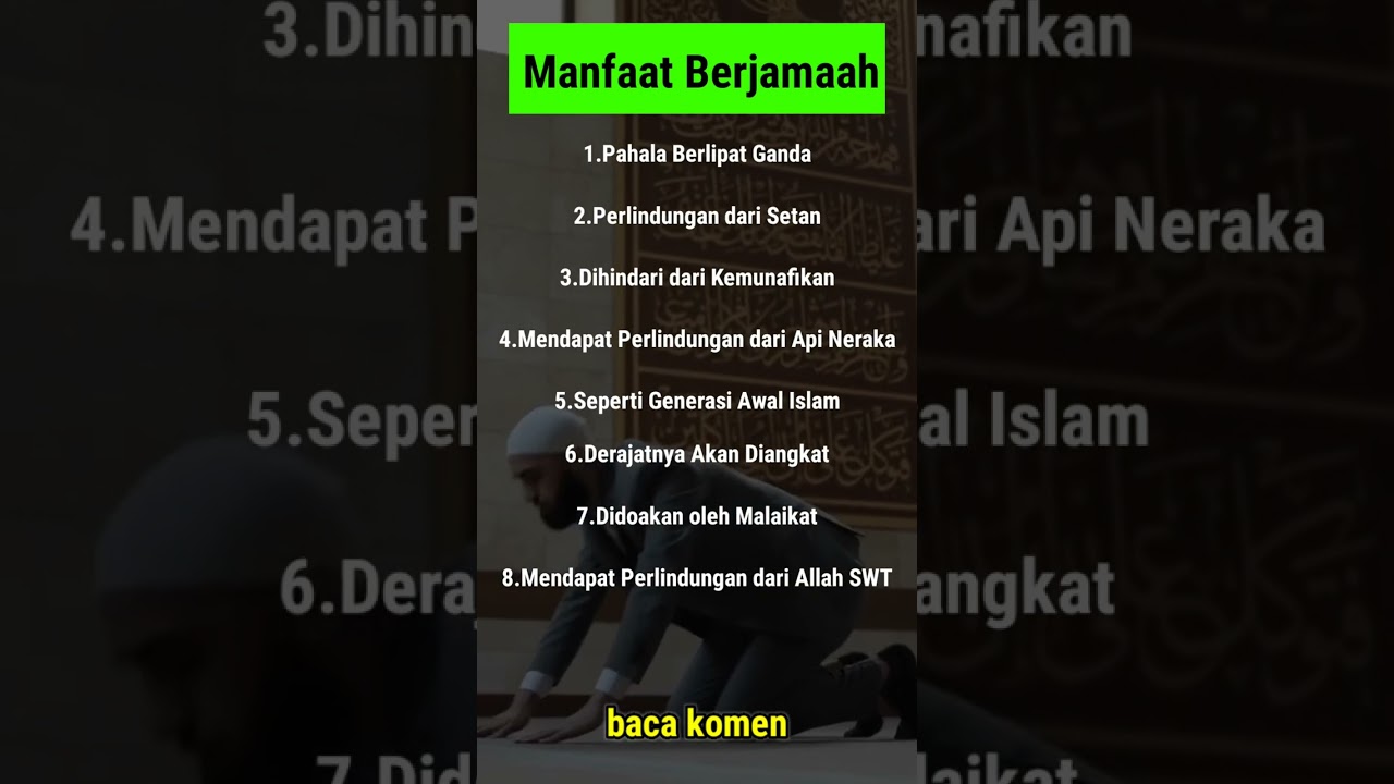 8 Manfaat shalat berjamaah