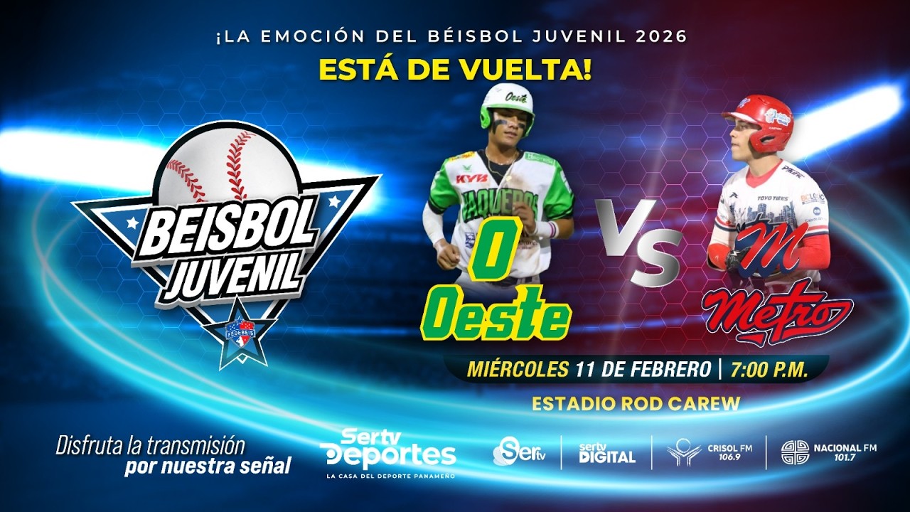 #EnVivo | Béisbol Juvenil | Oeste vs Metro