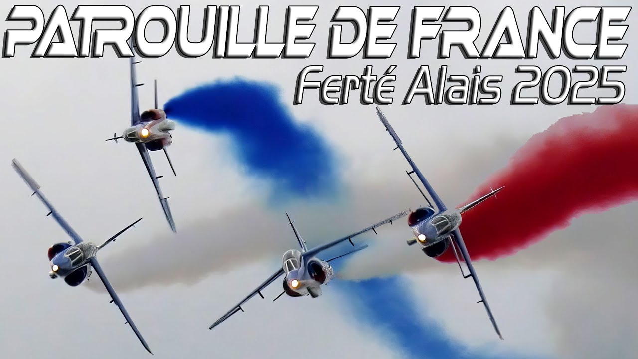 La Ferté Alais 2025.Patrouille De France .Alfa Jet.