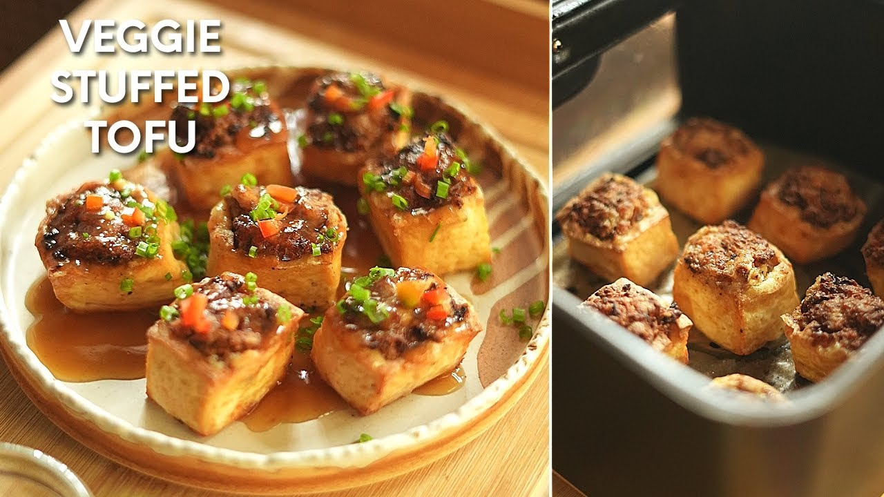 How to cook Veggie Stuffed Tofu | Vegan and Vegetarian Stuffed Tofu Recipe