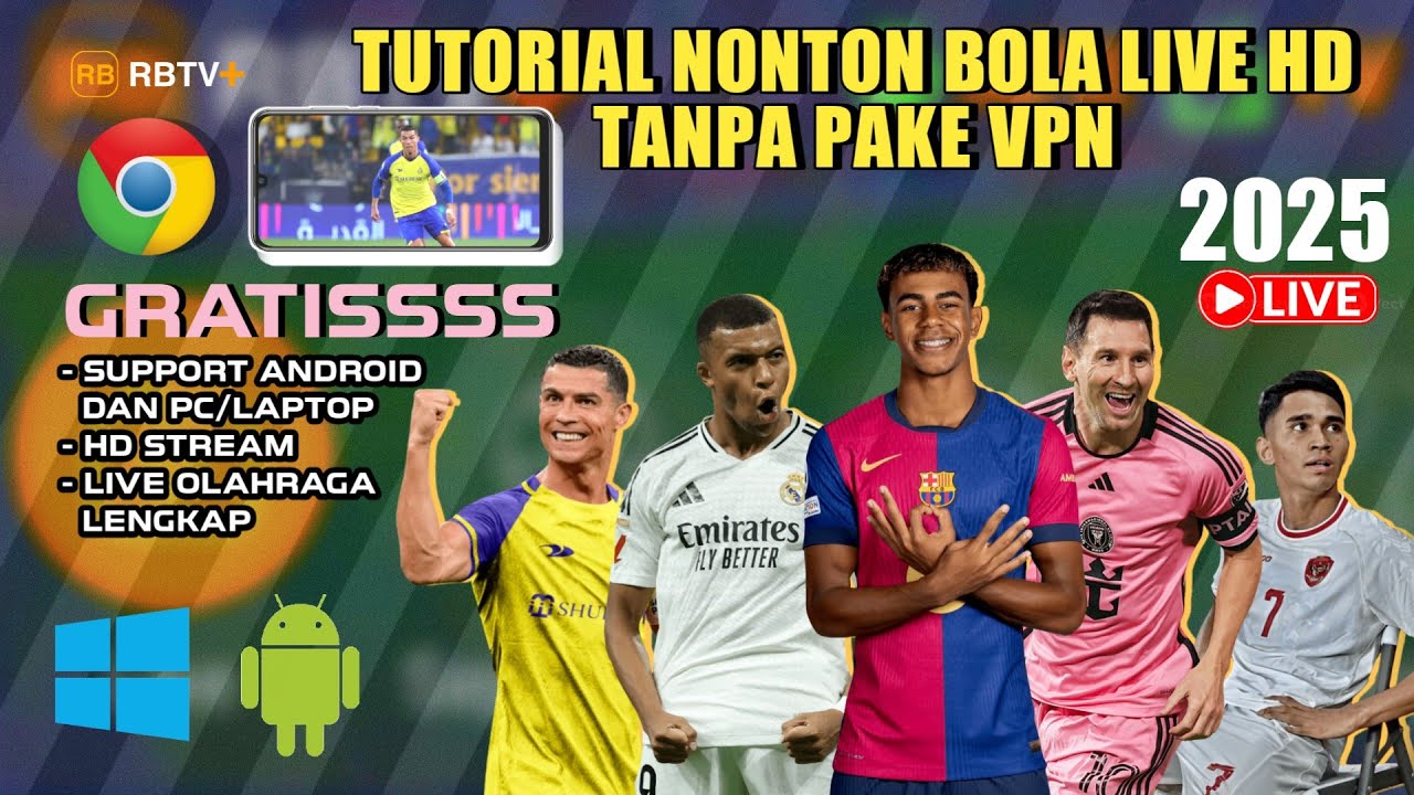 CARA NONTON LIVE STREAMING BOLA HD GRATIS TANPA VPN TERBARU DI RBTV LIVESOCCERTV❗❗❗