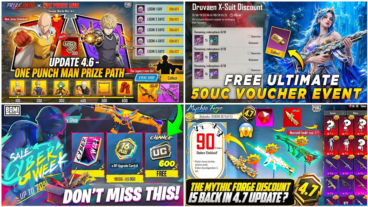 🔴 NEXT PRIZE PATH CONFIRM 4.6 ✅ ULTIMATE 50UC VOUCHER CONFIRM 😍 NEXT CYBER WEEK LEAKS & 50% DISCOUNT