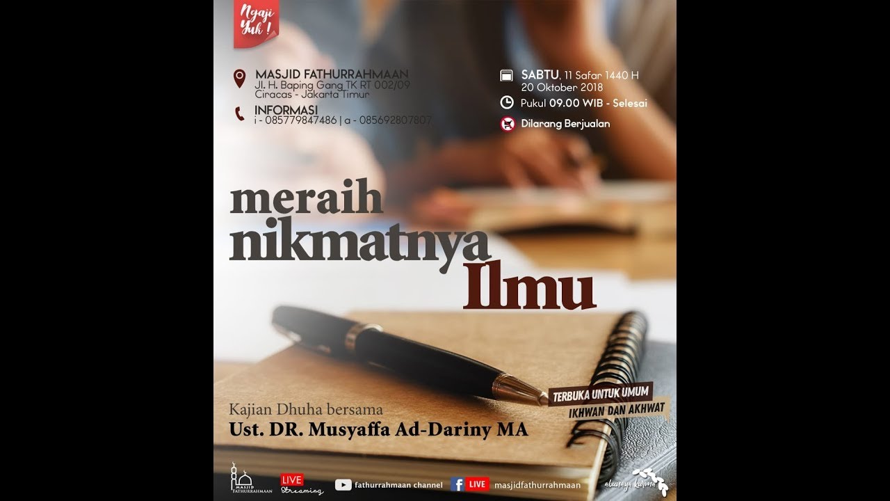 Ustadz DR. Musyaffa Ad-darini MA