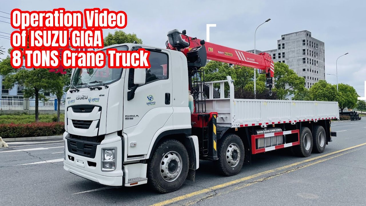 How to Operate ISUZU GIGA Truck Mounted 8tons Telescopic Crane Palfinger SPS20000