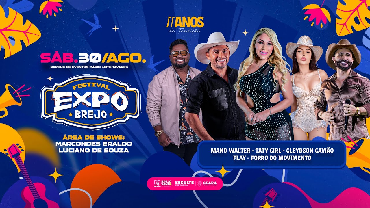 LINE-UP - Forró do Movimento,  Flay,  Gleydson Gavião,  Mano Walter e Taty Girl