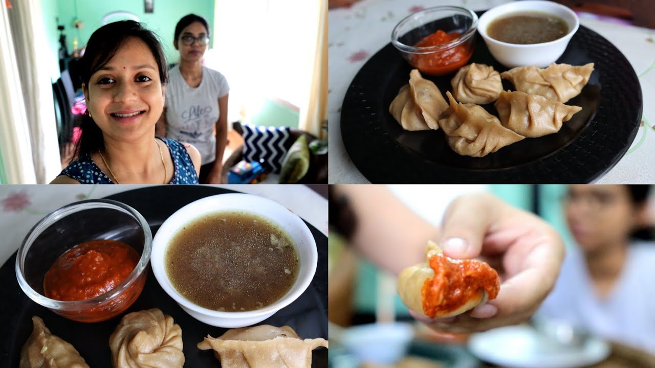 vlog | আজি chanki আৰু মই মিলি chicken momo বনালো | Atta chicken momo with Soup & Momo chutney recipe