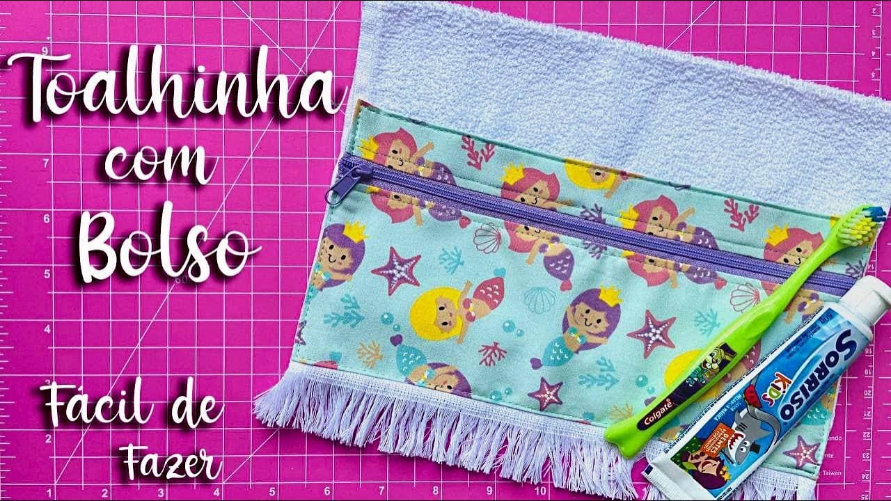 TOALHINHA COM BOLSO | FÁCIL DE FAZER