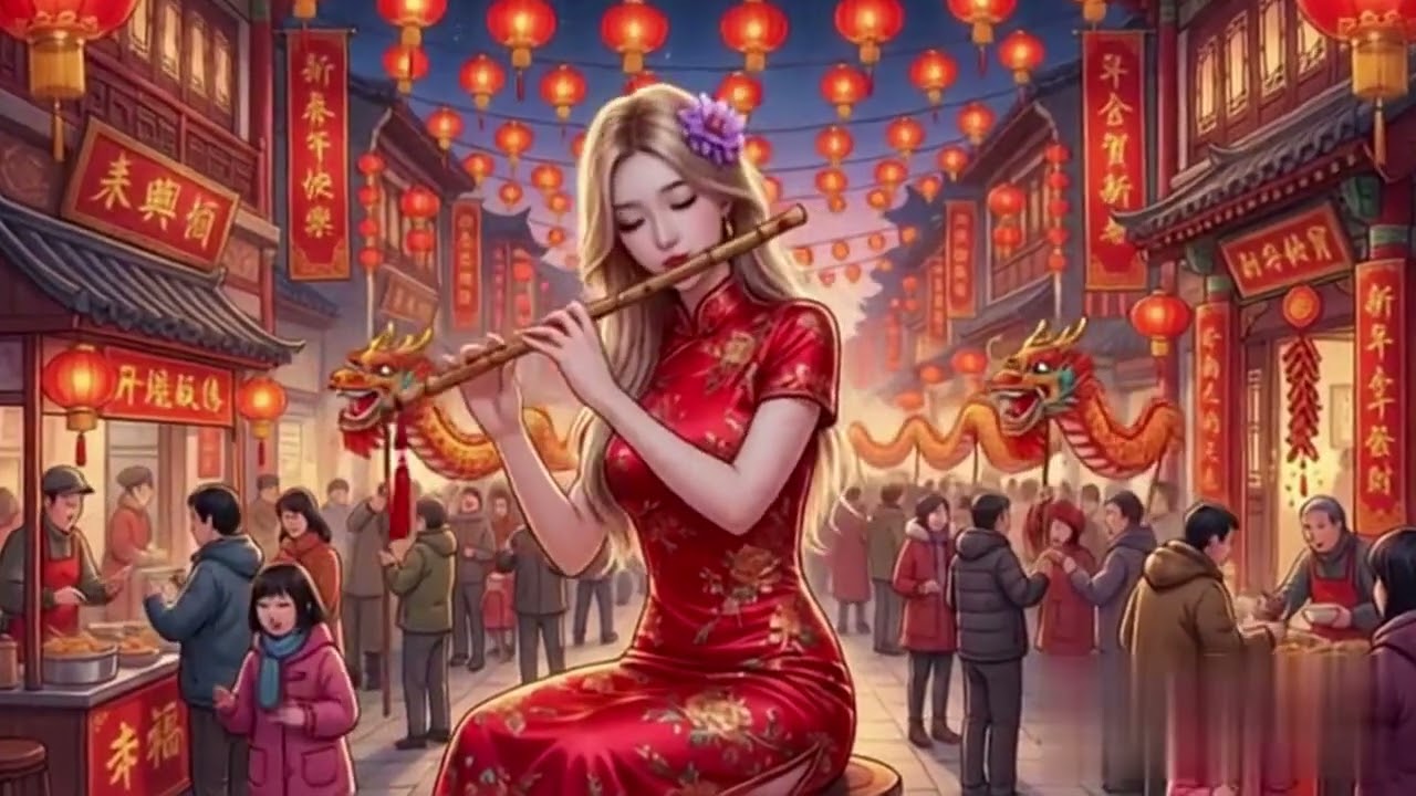 Chinese New Year 2026 Traditional Music | Beautiful Flute & Pipa Performance |
