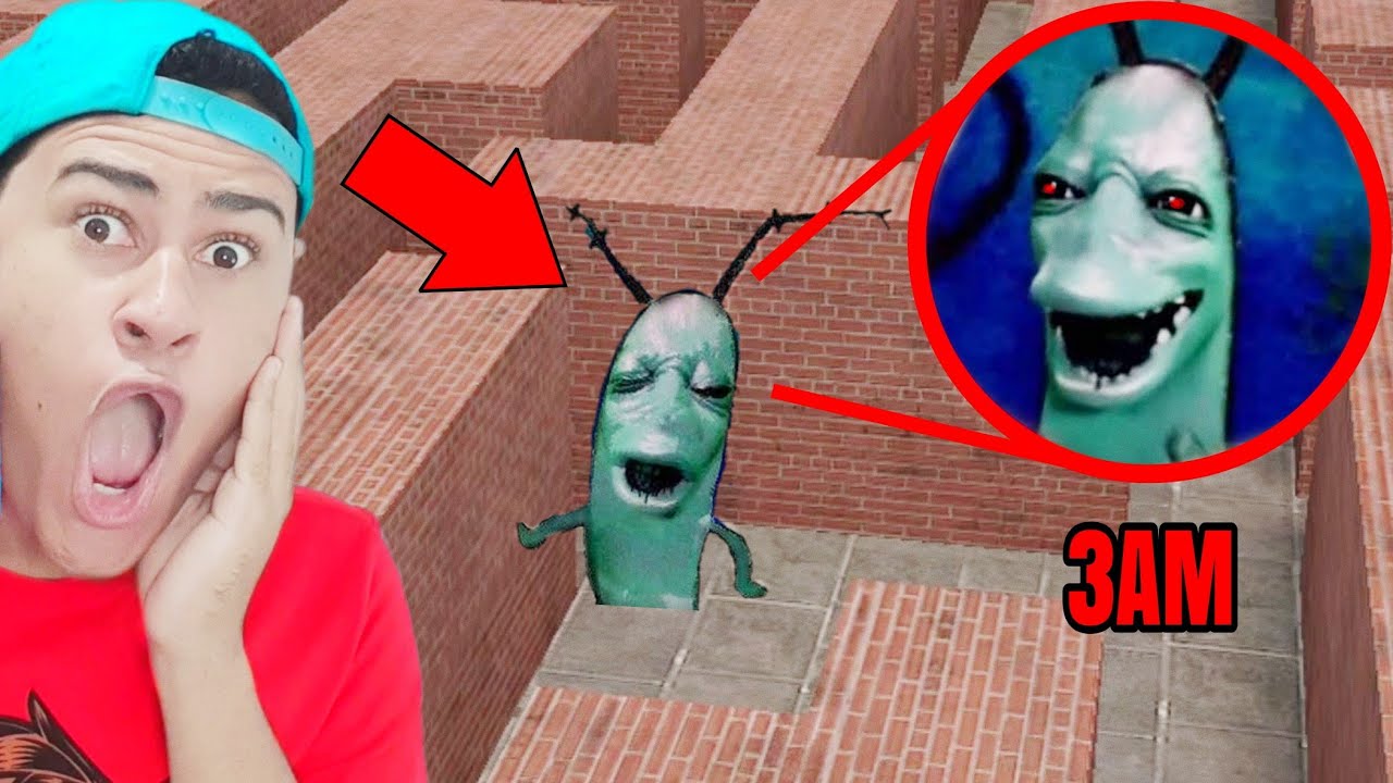 Se você ver o PLANKTON MEME no LABIRINTO CORRA RÁPIDO!! 😱